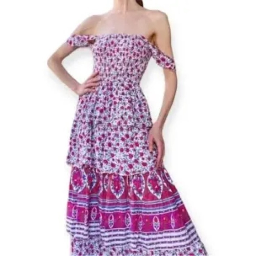 Floral Off-Shoulder Anthropologie Maxi Dress